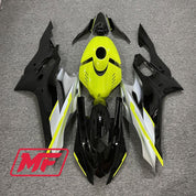 Monster Fairings Full Kit Yamaha R6 17-22 Black Silver Yellow + Windshield + Gas Tank Cover