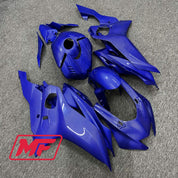 Monster Fairings Full Kit Yamaha R6 17-22 Blue Carbon Fiber Style + Windshield + Gas Tank Cover