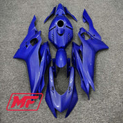Monster Fairings Full Kit Yamaha R6 17-22 Blue Carbon Fiber Style + Windshield + Gas Tank Cover