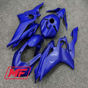 Monster Fairings Full Kit Yamaha R6 17-22 Blue Carbon Fiber Style + Windshield + Gas Tank Cover