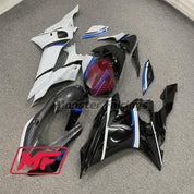 Monster Fairings Full Kit Yamaha R6 17-22 Sky Blue Carbon Fiber Style Split + Windshield + Gas Tank Cover