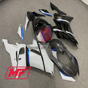 Monster Fairings Full Kit Yamaha R6 17-22 Sky Blue Carbon Fiber Style Split + Windshield + Gas Tank Cover