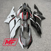 Monster Fairings Full Kit Yamaha R6 17-22 Red Carbon Fiber Style Split + Windshield + Gas Tank Cover