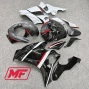 Monster Fairings Full Kit Yamaha R6 17-22 Red Carbon Fiber Style Split + Windshield + Gas Tank Cover