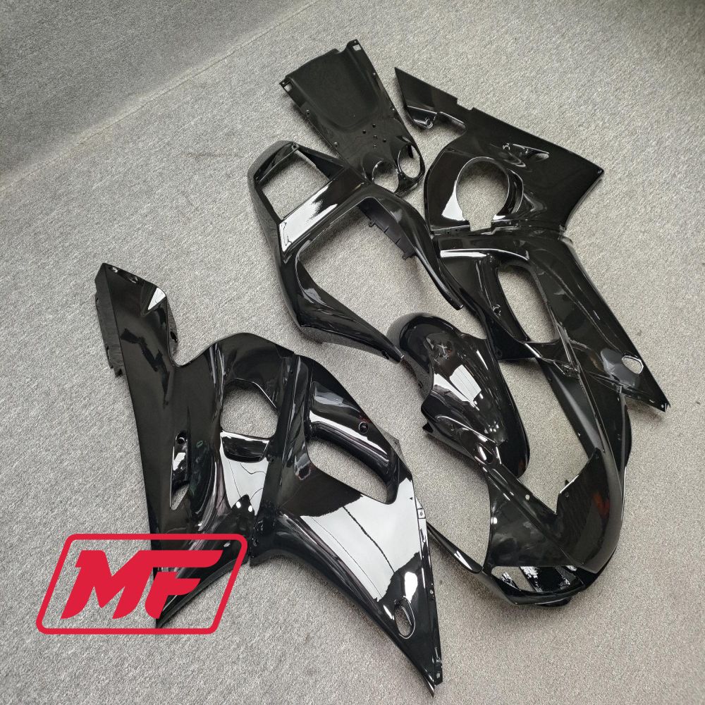 Monster Fairings Full Kit Yamaha YZF R6 98-02 Gloss Black + Windshield + Gas Tank Cover