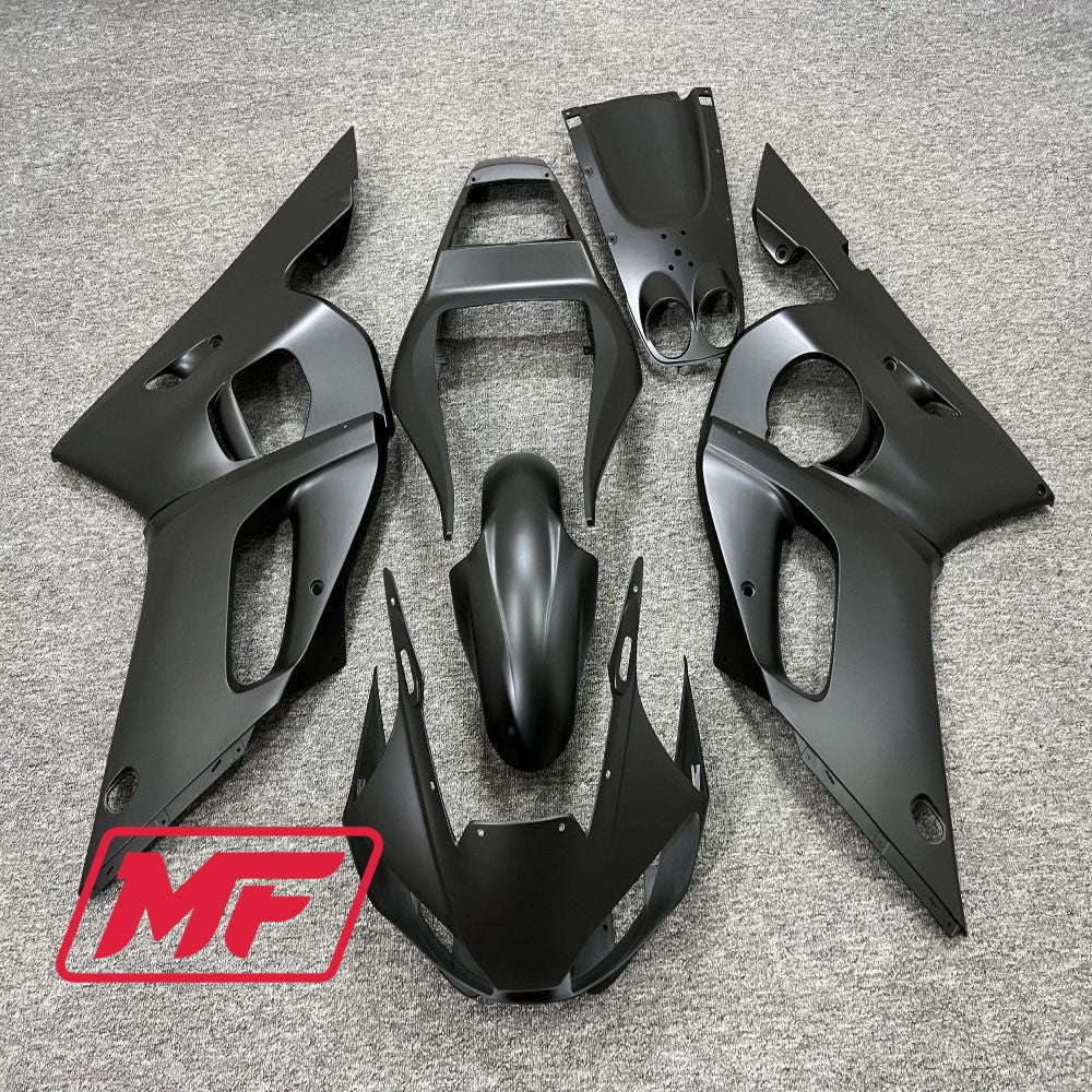 Monster Fairings Full Kit Yamaha R6 98-02 Matte Black + Windshield + Gas Tank Cover