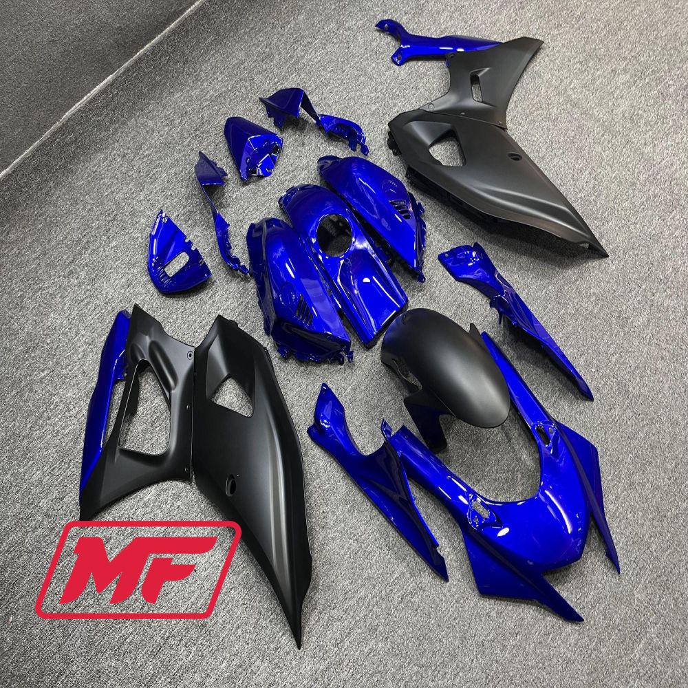 Monster Fairings Full Kit Yamaha R7 21-23 Matte Blue and Black + Windshield + Gas Tank Cover
