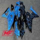 Monster Fairings Full Kit Yamaha R7 21-23 Light Blue and Black Split + Windshield + Gas Tank Cover