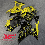 Monster Fairings Full Kit Yamaha R7 21-23 Yellow and Black Split + Windshield + Gas Tank Cover