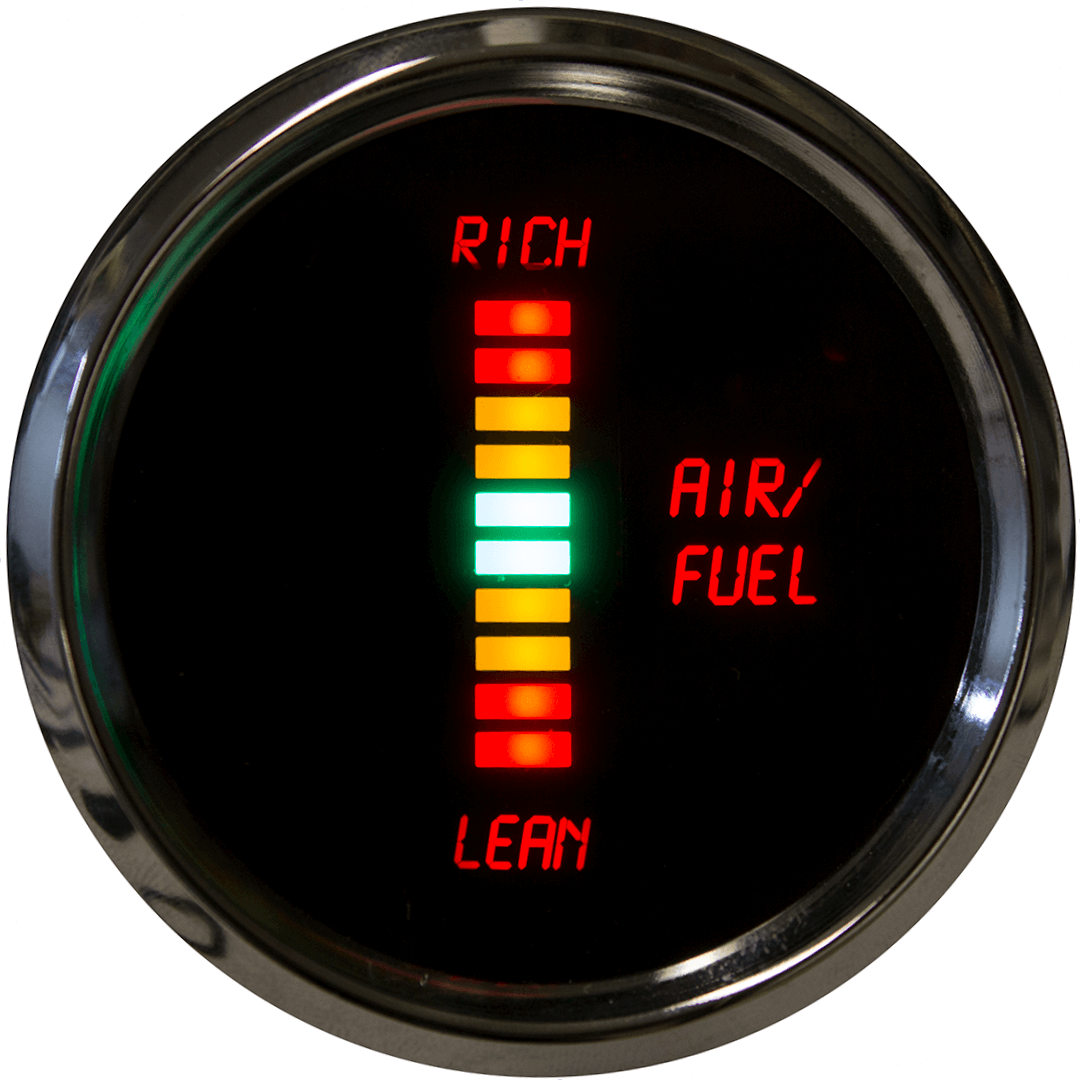 Intellitronix LED Digital Bargraph Air/Fuel Ratio Gauge - Black Faceplate With Chrome Bezel