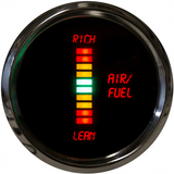 Intellitronix LED Digital Bargraph Air/Fuel Ratio Gauge - Black Faceplate With Chrome Bezel