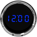 Intellitronix LED Digital Clock - Black Faceplate With Chrome Bezel MS8009R