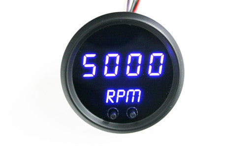 Tacómetro digital LED Intellitronix - Placa frontal negra con bisel cromado