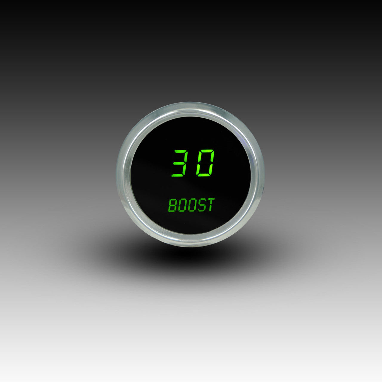 Manómetro digital LED Intellitronix de 0 a 30 PSI, 2 1/16", placa frontal negra y bisel cromado