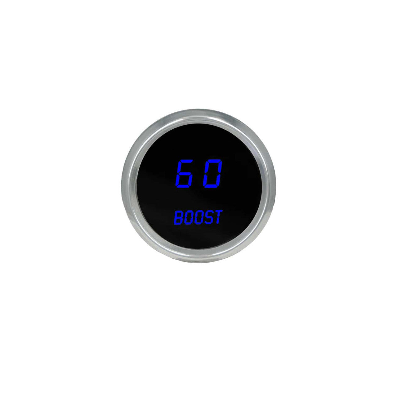 Manómetro digital LED Intellitronix de 0 a 60 PSI, 2 1/16", placa frontal negra y bisel cromado