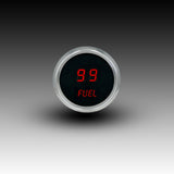 Indicador de combustible digital LED Intellitronix - Placa frontal negra con bisel cromado