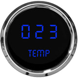 Intellitronix LED Digital Oil Temperature Gauge - Black Faceplate With Chrome Bezel