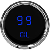 Intellitronix LED Digital Oil Pressure Gauge - Black Faceplate With Chrome Bezel