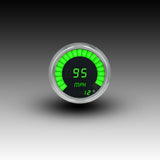 Intellitronix LED Digital (Bar) Speedometer Gauge - Black Faceplate With Chrome Bezel