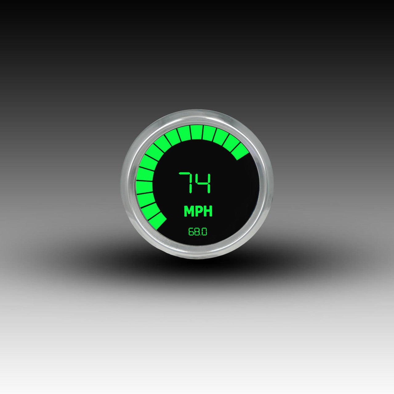 Intellitronix LED Digital (Bar) Oil Pressure Gauge - Black Faceplate With Chrome Bezel