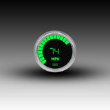 Intellitronix LED Digital (Bar) Oil Pressure Gauge - Black Faceplate With Chrome Bezel