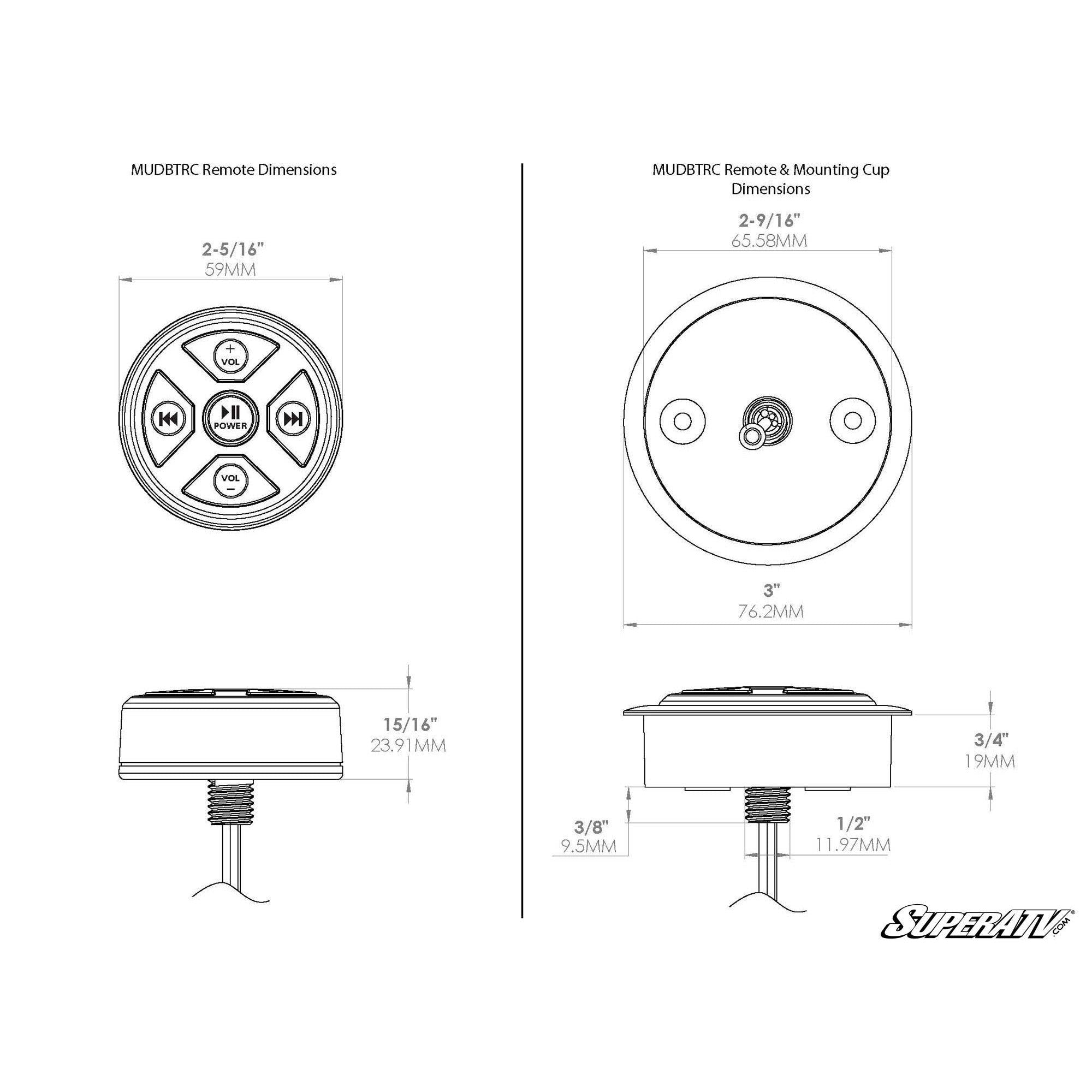 MTX Universal Bluetooth Receiver / Remote MUDBTRC