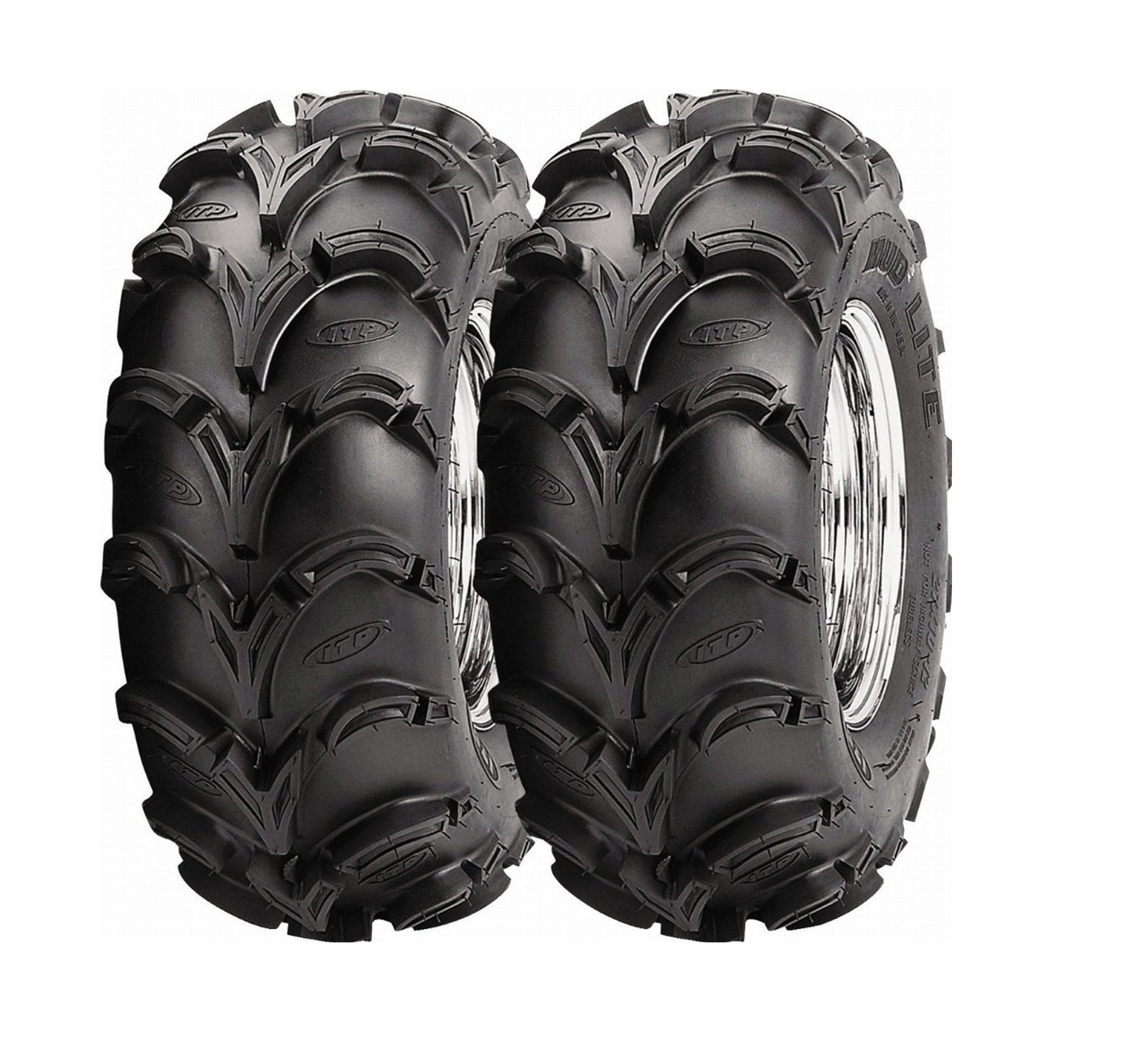 Pair of ITP Mud Lite (6ply) ATV Tires 25x12-9 (2)