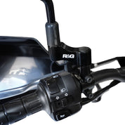 R&G Racing Black Mirror Widener Arms For 2013-2018 Aprilia Caponord 1200