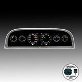 Reemplazo del conjunto de instrumentos analógicos Intellitronix (bisel no incluido) con placa frontal negra para Chevrolet Corvair 1960-1963