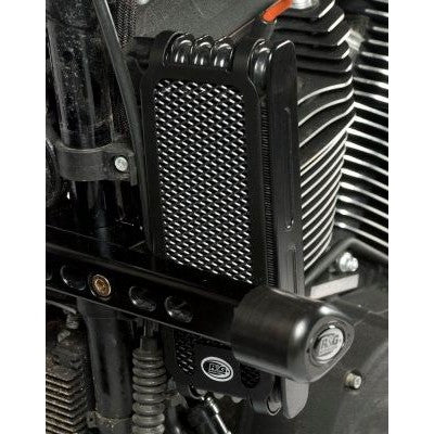 R&G Racing Black Oil Cooler Guard For 2008-2010 Harley-Davidson Sportster 1200 XR1200