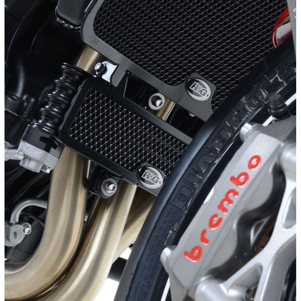R&G Racing Black Oil Cooler Guard For 2011-2012 Triumph Speed Triple