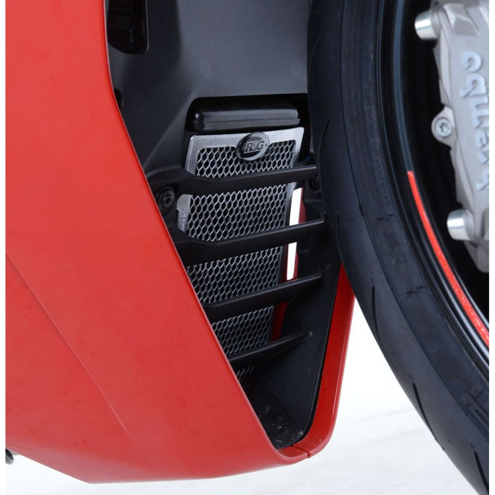 R&G Racing Black Oil Cooler Guard For 2017-2024 Ducati Super Sport S