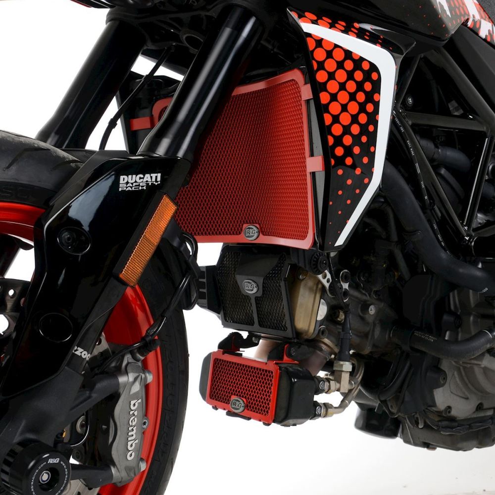R&G Racing Black Oil Cooler Guard For 2019-2024 Ducati Hypermotard 950