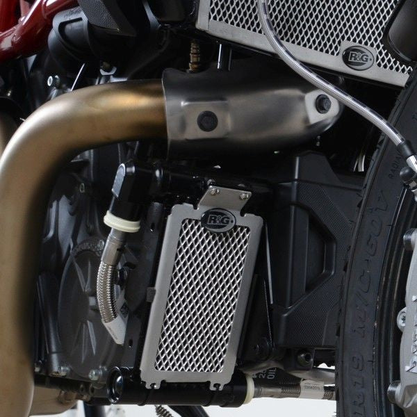 R&G Racing Red Oil Cooler Guard For 2019-2024 Indian Motorcycles FTR1200