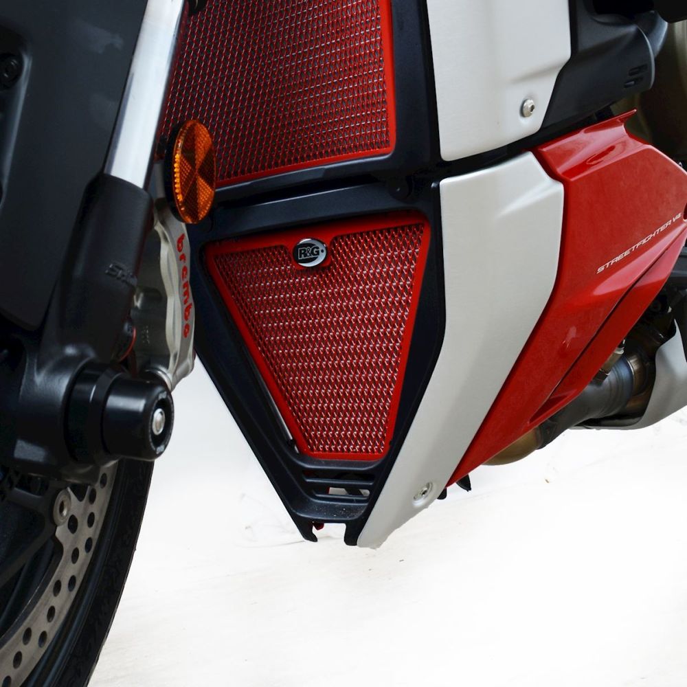 R&G Racing Black Oil Cooler Guard For 2019-2020 Ducati Panigale V4 R