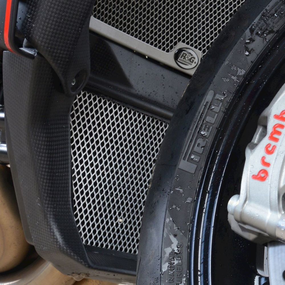 R&G Racing Black Oil Cooler Guard For 2020 MV Agusta Brutale 1000RR
