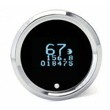 Dakota Digital Odyssey Chrome Mini 2-1/16" Speedometer With Teal Display (KPH)