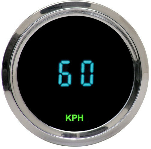 Dakota Digital Odyssey Chrome 3 3/8" Tachometer With Teal Display ODYR-02-1-C