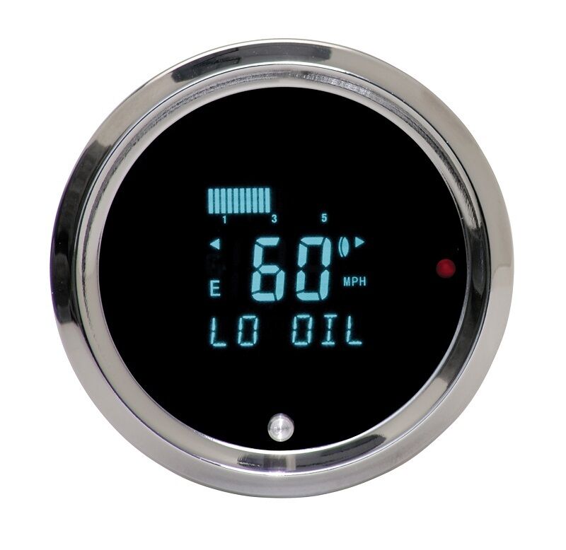 Dakota Digital Odyssey Chrome Mini 2-1/16" Tachometer With Teal Display