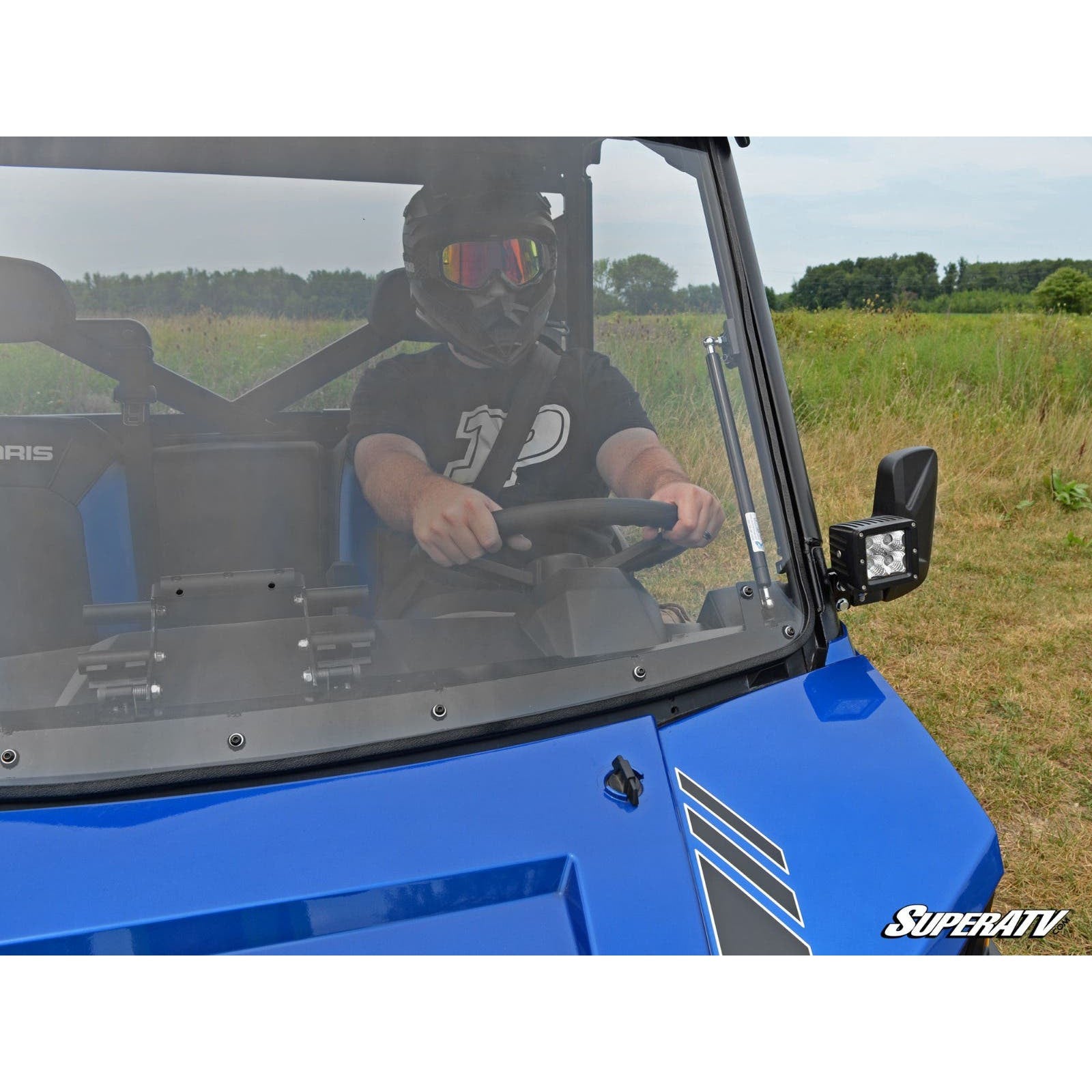 SuperATV Polaris Ranger XP 570 Scratch Resistant Flip Windshield FWS-P-RAN900-70