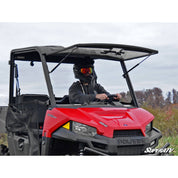 SuperATV Polaris Ranger Midsize Scratch Resistant Flip Windshield FWS-P-RANMID-70