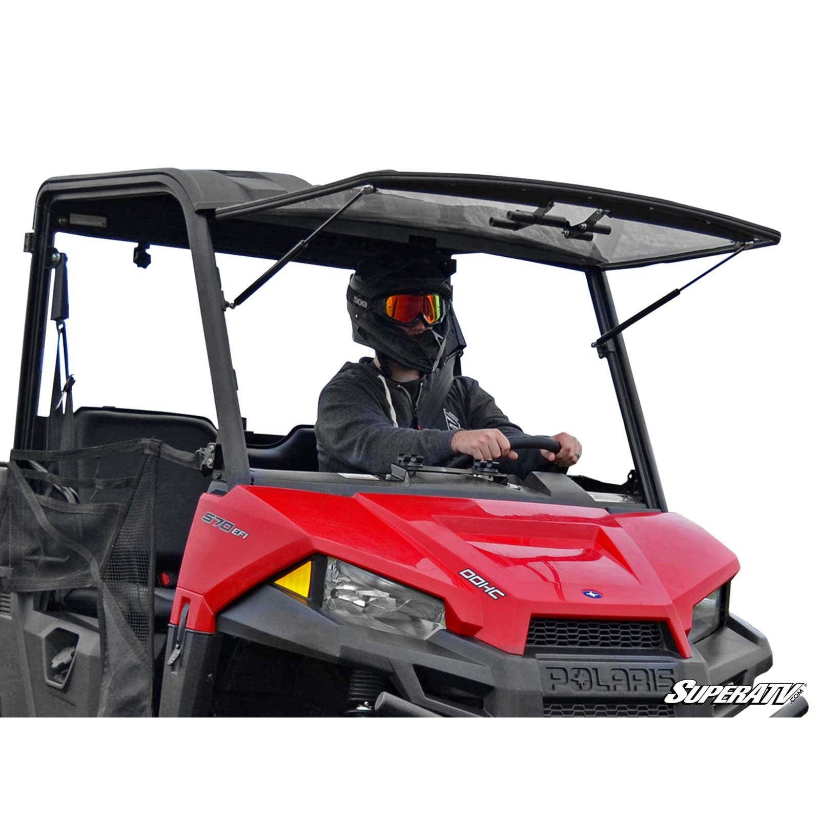 Polaris Ranger Midsize Scratch Resistant Flip Windshield