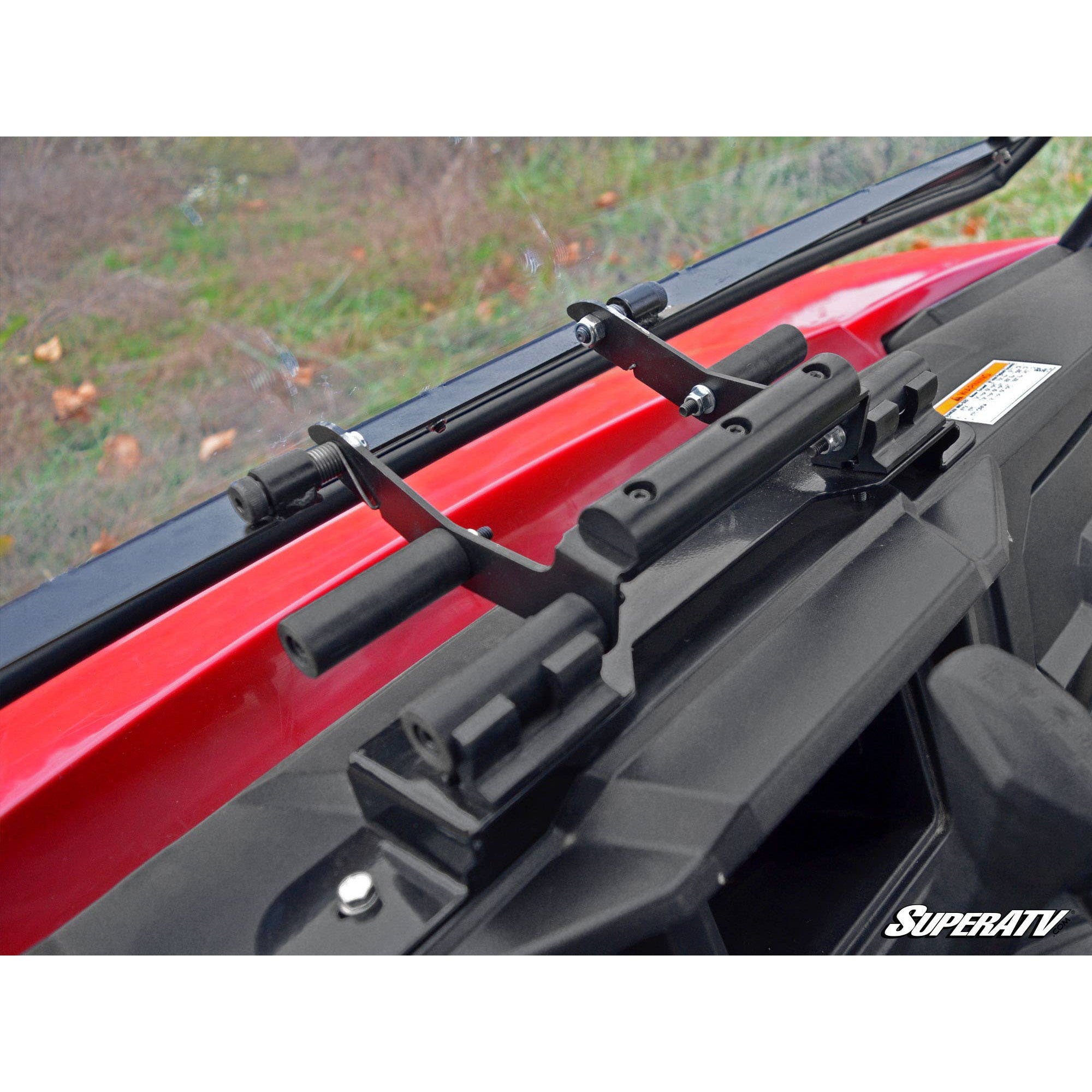 SuperATV Polaris Ranger Midsize Scratch Resistant Flip Windshield FWS-P-RANMID-70