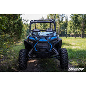 SuperATV Polaris RZR XP 1000 2019-2023 Flip Down Windshield Scratch Resistant Polycarbonate - Clear FDWS-P-RZR1K-002-70