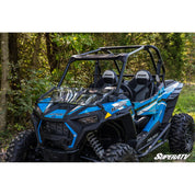 SuperATV Polaris RZR XP 1000 2019-2023 Flip Down Windshield Scratch Resistant Polycarbonate - Clear FDWS-P-RZR1K-002-70