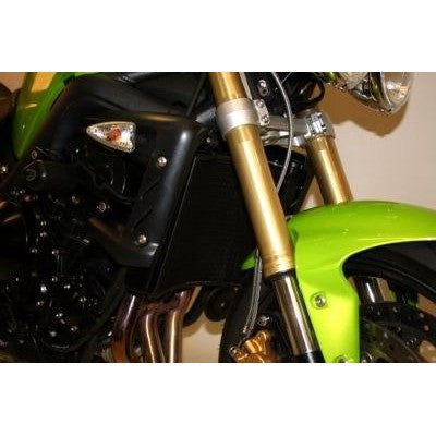 R&G Racing Black Aluminum Radiator Guard For 2007-2010 Triumph Street Triple