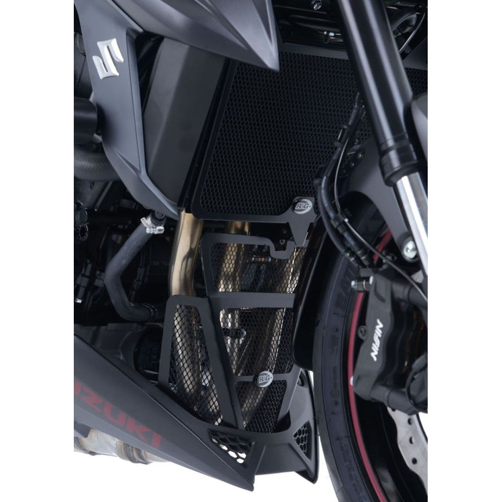 R&G Racing Black Aluminum Radiator Guard For 2011-2018 Suzuki GSR750