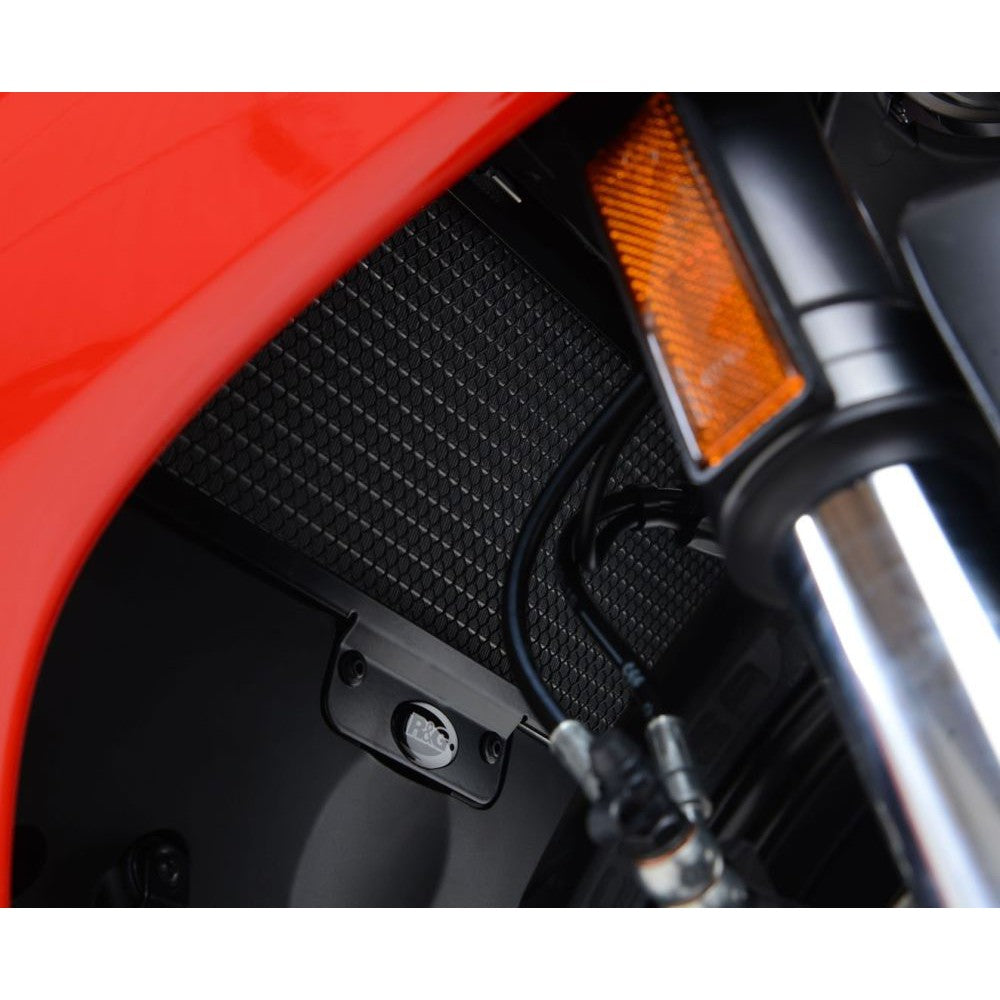 R&G Racing Black Aluminum Radiator Guard For 2012-2015 Ducati 1199 Panigale