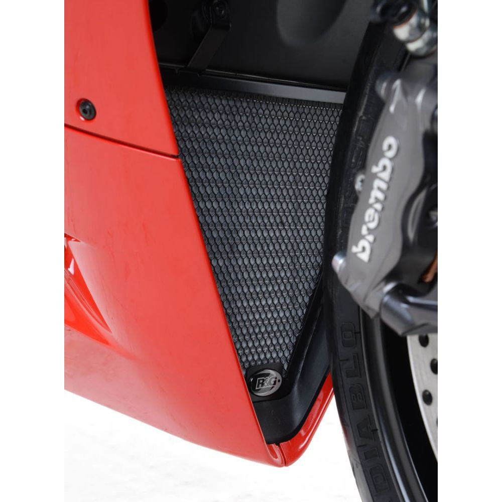 R&G Racing Black Aluminum Radiator Guard For 2012-2015 Ducati 1199 Panigale