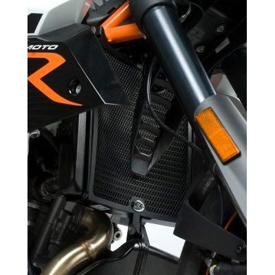 R&G Racing Black Aluminum Radiator Guard For 2008-2024 KTM 990 Supermoto